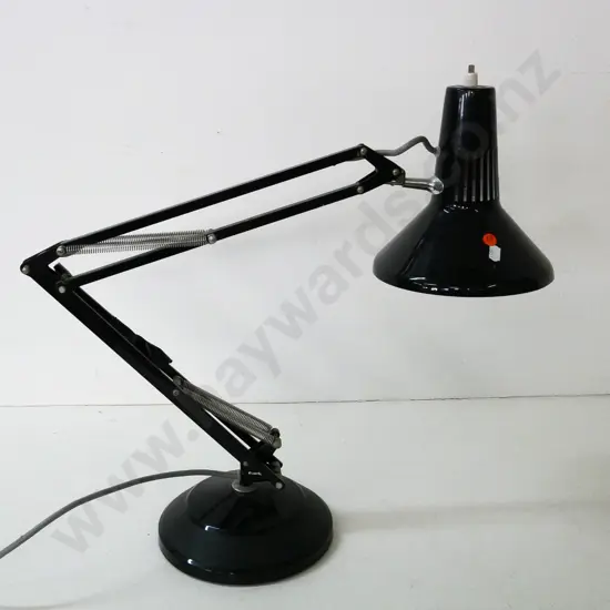 black Superlux anglepoise lamp - shade diameter 190