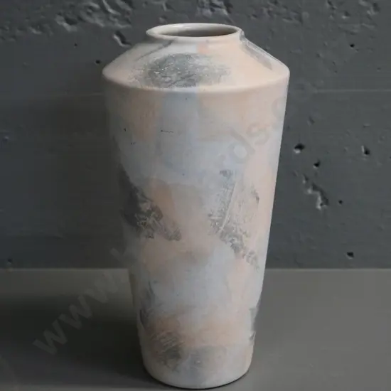 German pottery vase - sponged pastel design H-260