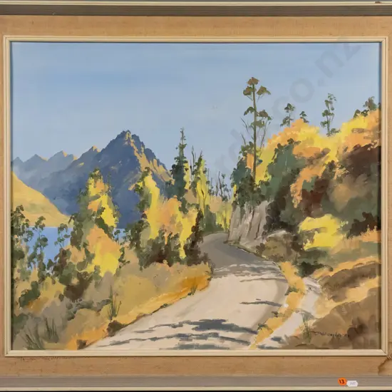 R Wicksteed - framed oil "Walter Peak from the Glenorchy Road" H-500 W-590 (slight mark)