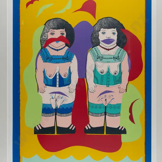 Don Driver '1982 - framed ltd edition print 2/150 "At the beach" H-570 W-430