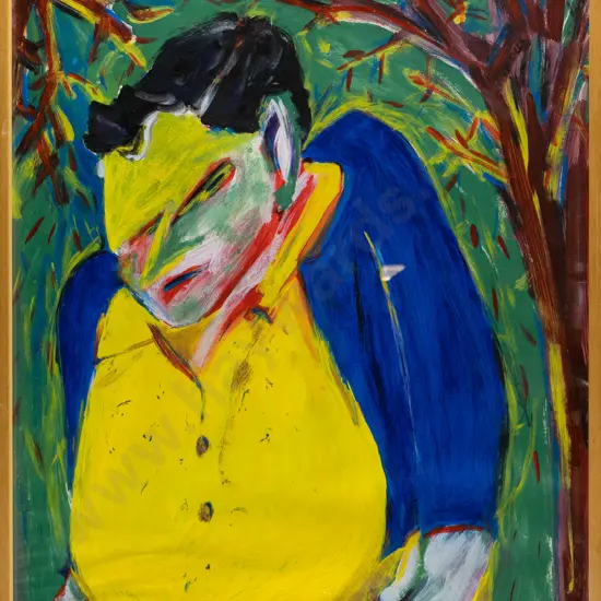 Ann Marie Verbeek  1987 -framed gouache  "Mrs Davidson" H-630 W-550