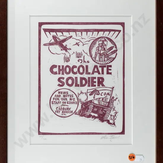 Manu Berry - framed ltd edition print 77/100  "The Chocolate Soldier" H-220 W-165