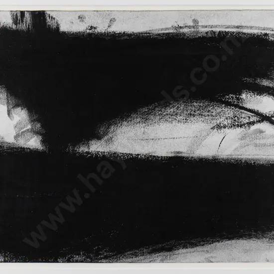 Jeffrey Harris 1999 - framed oil on paper- untitled "Otago landscape" (slight marking to frame)  H-320 W-510