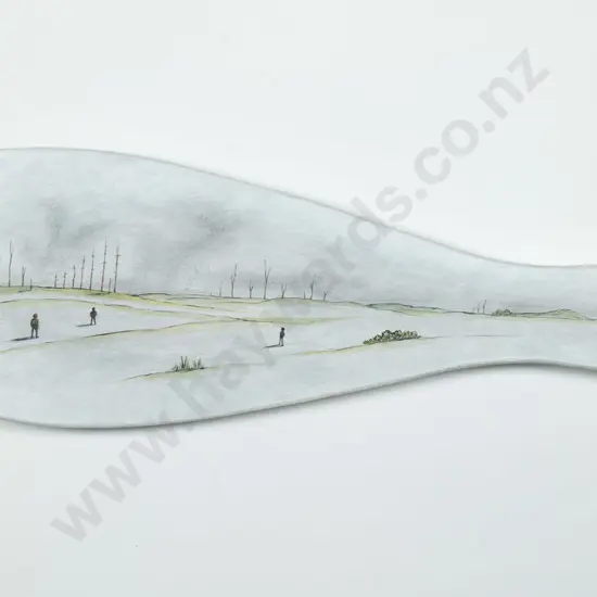 Robert Scott - acrylic on shaped board - "Civilisation" H-140 W-420