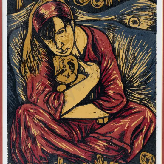 Megan Johnstone '92 - framed ltd edition W/P print "Protection H-300 W-210