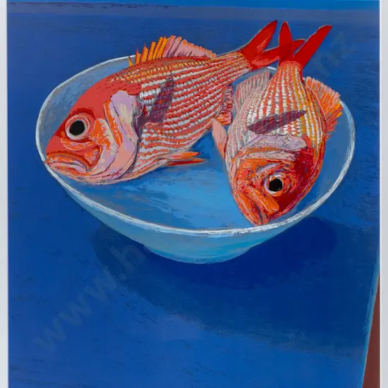 Tom Burnett '03 - framed A/P - snapper in a bowl H-730 W-510