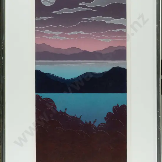 Beverley Neutze '86 - framed ltd edition print 13/50 "Strata" H-440 W-240