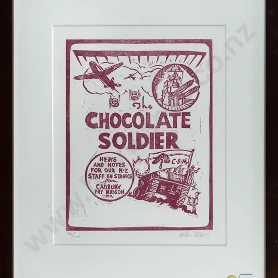 Manu Berry - framed ltd edition print 56/100  "The Chocolate Soldier" H-220 W-165