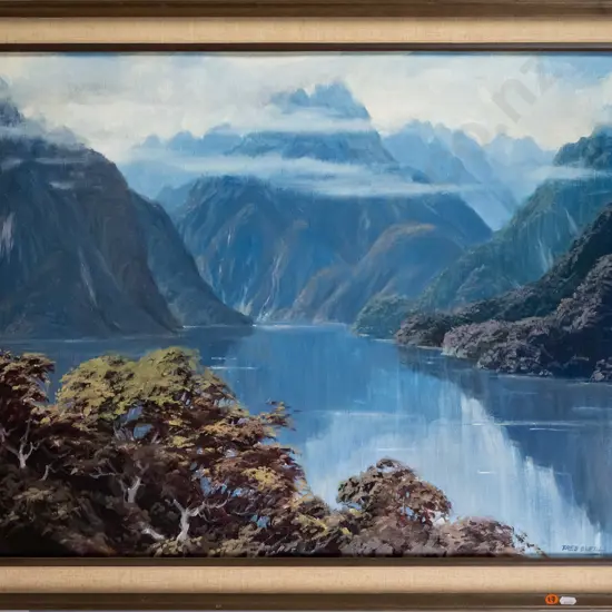 Fred O'Neill - '83 - framed oil - "Sutherland Sound" H-540 W-690
