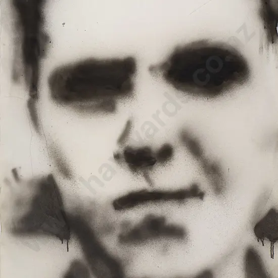 Ben Webb 1997 -unframed mixed media on paper -male portrait H-1030 W-690