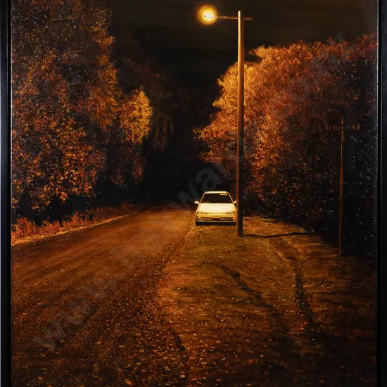 Sam Foley '06 - framed oil "Queens Drive" H-1410 W-970