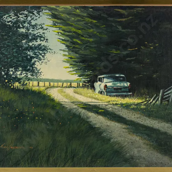 John Husband '89 - framed oil "Morris Oxford" H-200 W-260