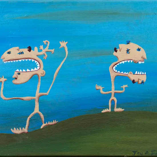 acrylic on boxed canvas -  Jay + Filipa 2016 "Nice Sky" H-240 W-330