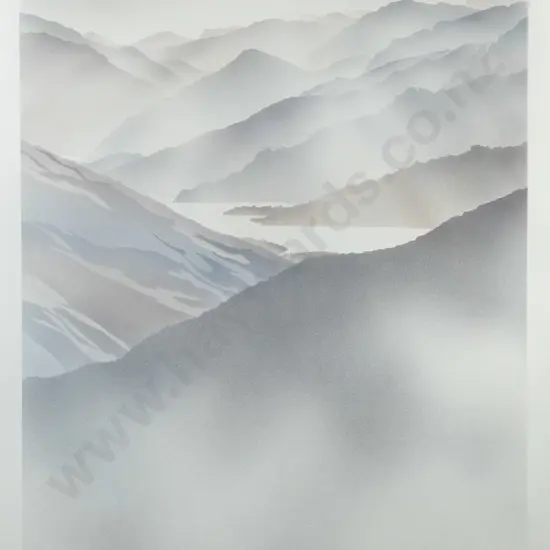 Grant Mitchell - framed print "Richardson Mountains Queenstown" H-600 W-450