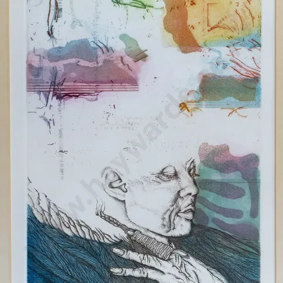 Karen Mason 1981 - framed ltd edition print 12/30 "Ephemeral Thoughts" H-280 W-210