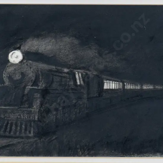 Colin Higgins - framed watercolour "into the night" H-160 W-300