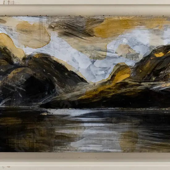 Illegible signature -framed oil "Doubtful Sound" H-240 W-720