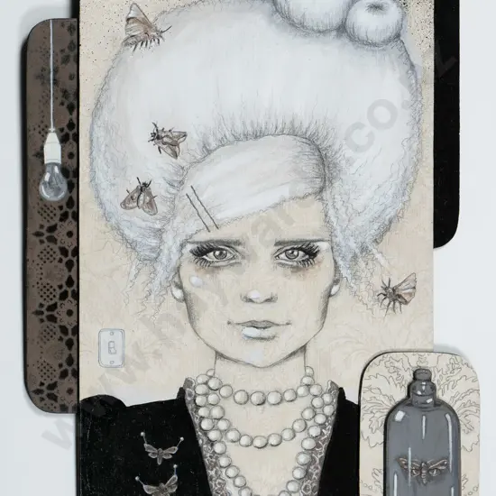 Andy McCready - mixed media on board - portrait H-420 W-280