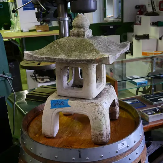 concrete garden ornament - Japanese pagoda - some damage