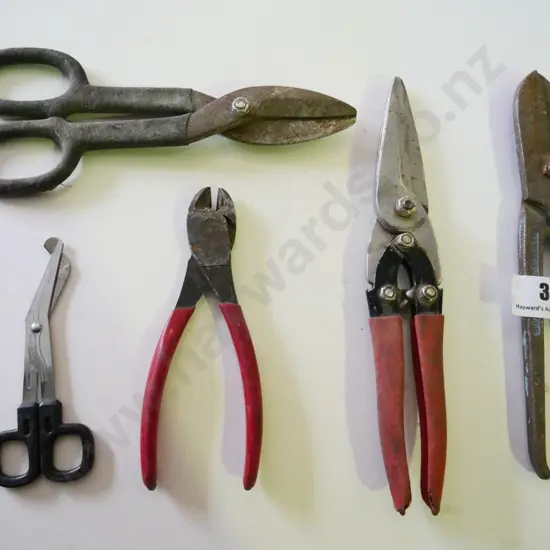 tin snips, pliers, scissors