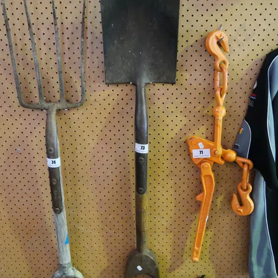 wooden handled spade