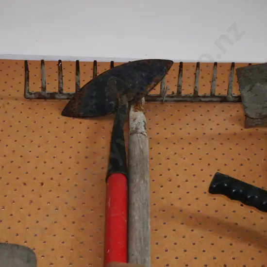 garden tools - rake, hoe