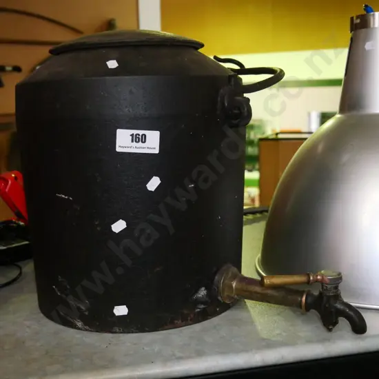 heavy cast iron pot with tap