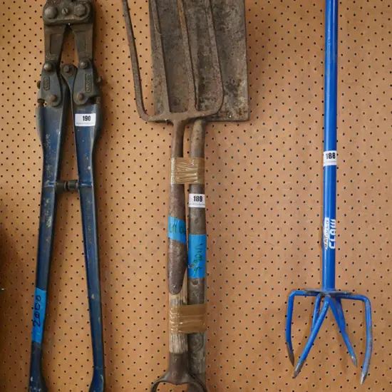 vintage spade and fork