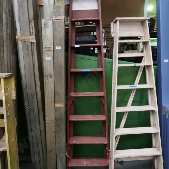 7 step wooden ladder