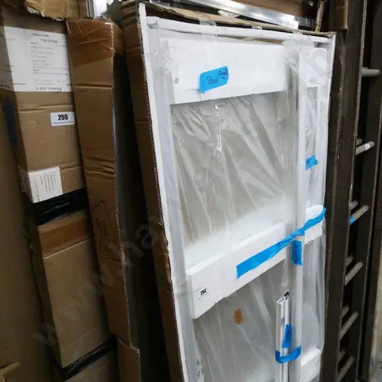 glass shower door and glass wall