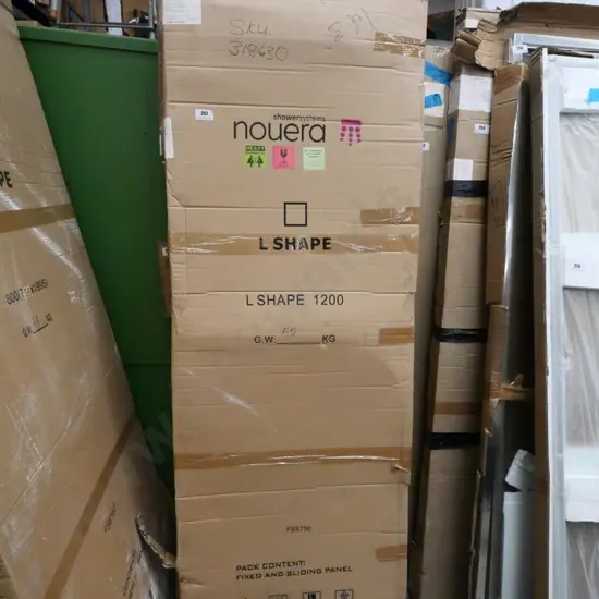 L Shape 1200 shower glass corner