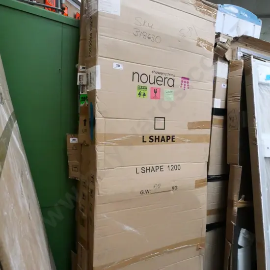 L Shape 1200 shower glass corner