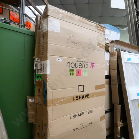 L Shape 1200 shower glass corner