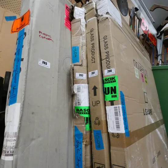 L Shape shower glass corner 900(858x1995)