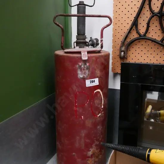 vintage stirrup pump fire extinguisher - needs attention