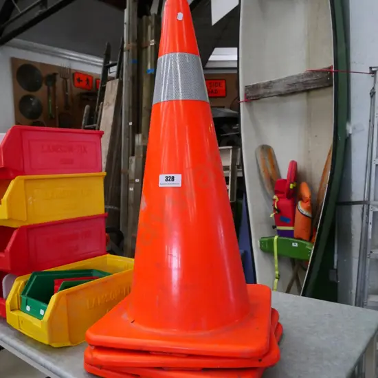 4 road cones