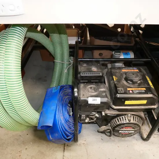 Koshin 4 stroke water pump with 2 hoses 