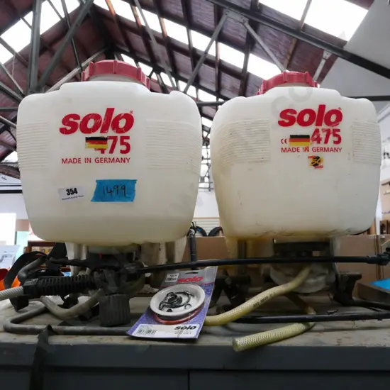 Solo backpack sprayers - 1 missing wand, extra parts