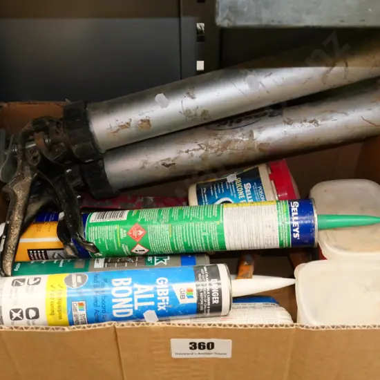 caulking guns, sealants, glues etc