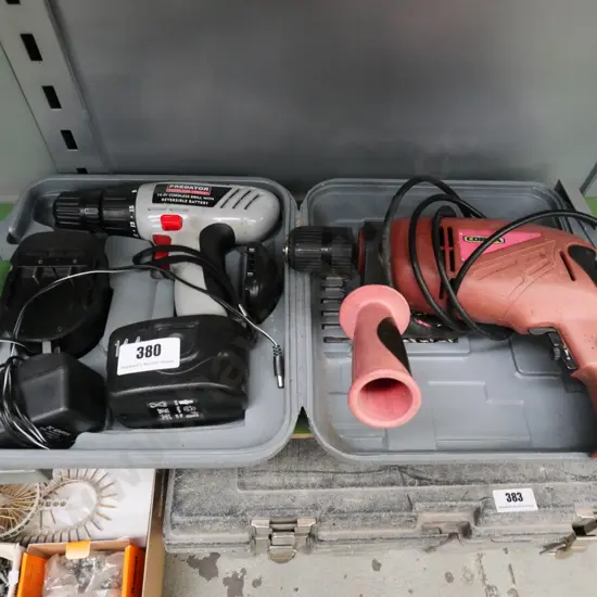 Predator battery drill, Cobra electric drill