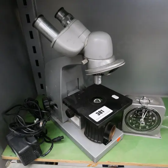 microscope, interval timer