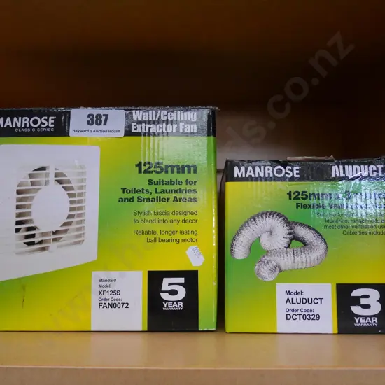 Manrose 125 extractor fan and ducting