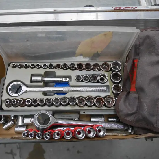 box; socket sets, bicycle tool kit