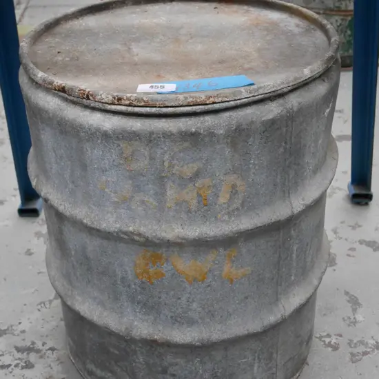 galvanised drum with lid