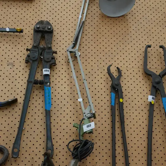 bench mounted Superluxe anglepoise lamp