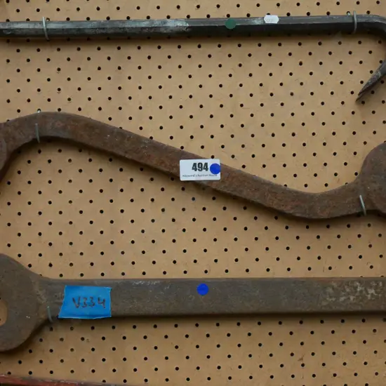 2 large rusty crescents - blue dots