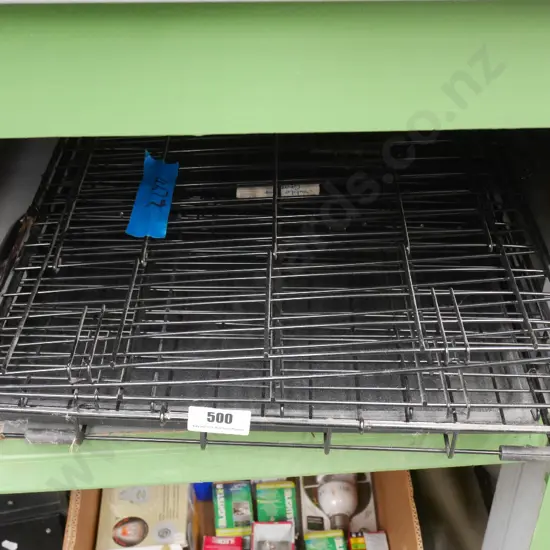 metal and plastic double door pet crate