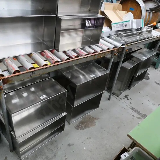 pair of metal rollers on stands each H-800 W-1210 D-415