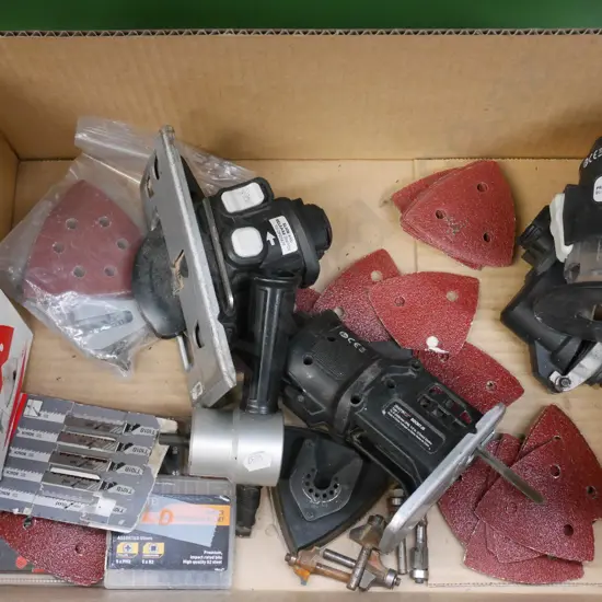 box of various Black and Decker Matrix tool accessories 