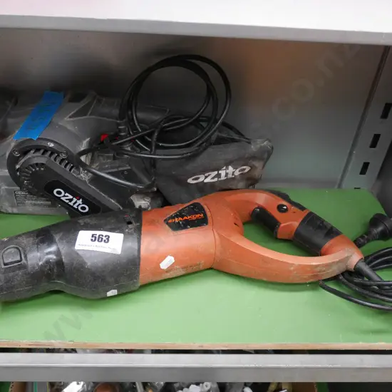 Ozito belt sander, Haakon reciprocating saw